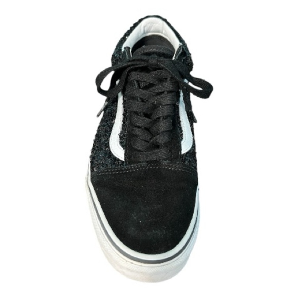 Vans Old Skool Sequins Black and White Tennis Shoes Size 10 - Picture 3 of 16